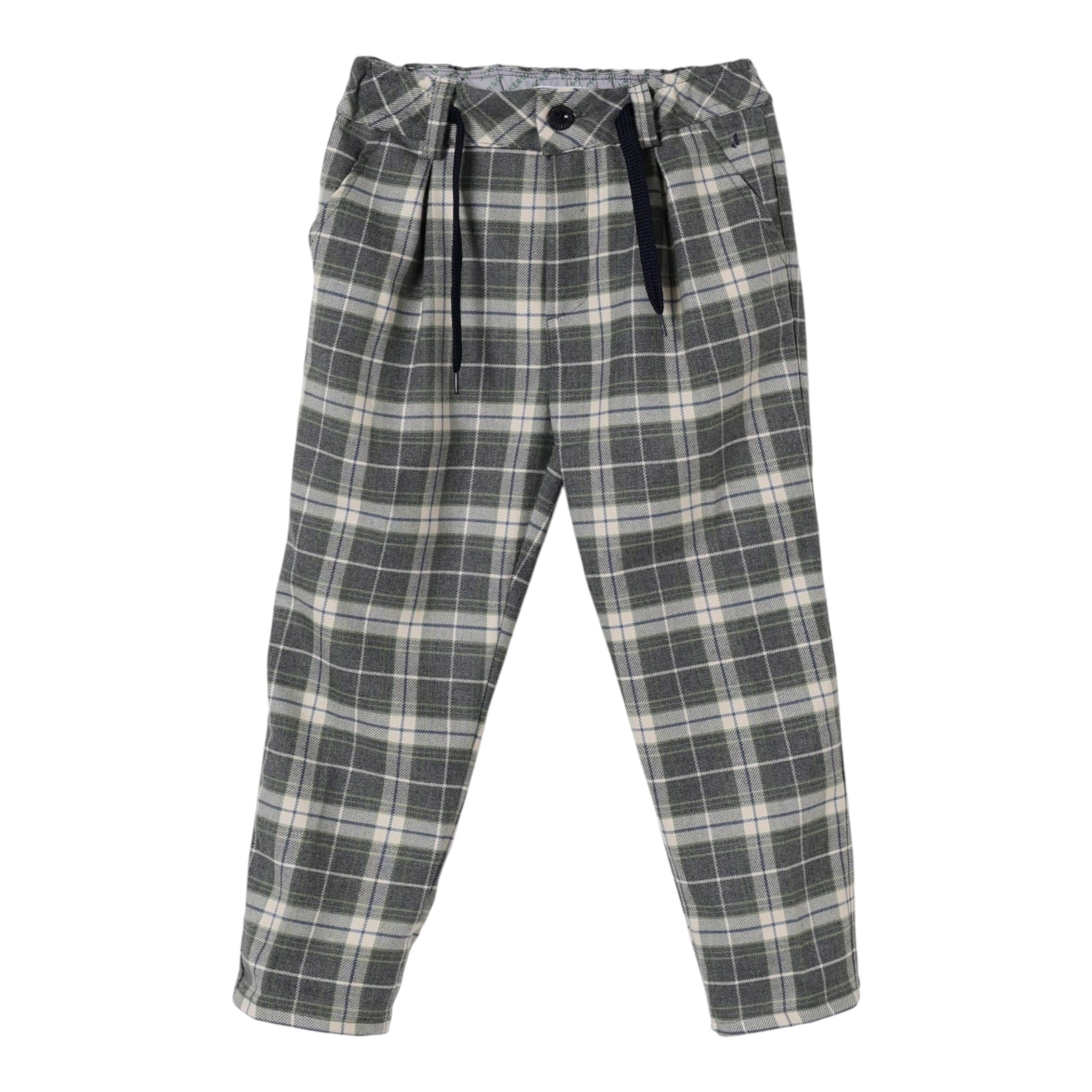 Jeckerson Pantalone Bicolore con Fantasia A Quadri Grigio per Neonato JN4814W25 GRIGIO JECKERSON 