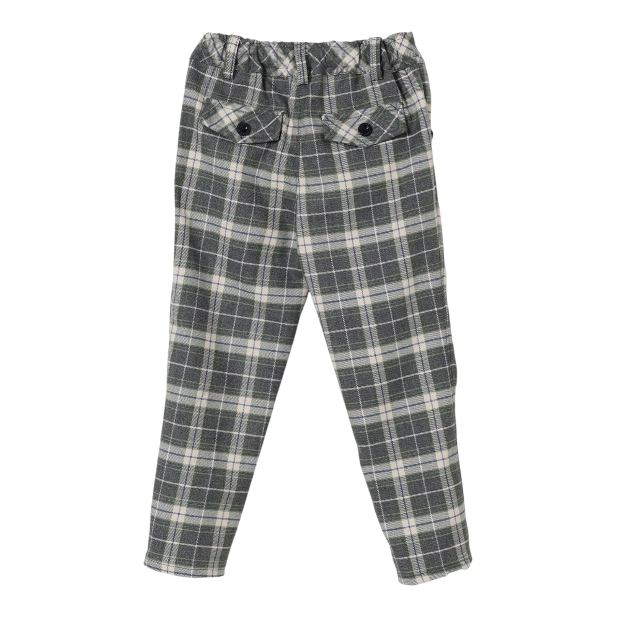 Jeckerson Pantalone Bicolore con Fantasia A Quadri Grigio per Neonato JN4814W25 GRIGIO JECKERSON 