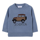 Jeckerson Maglia Girocollo tinta unita con Ricamo Azzurro per Neonato JN4869W25 AZZURRO JECKERSON 