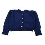 Jesurum Cardigan tinta unita con Bottoni Blu per Bambina 090230 BLU JESURUM 
