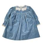 Jesurum Abito Manica Lunga Velata In Velluto Azzurro per Bambina CADORO AZZURRO JESURUM 