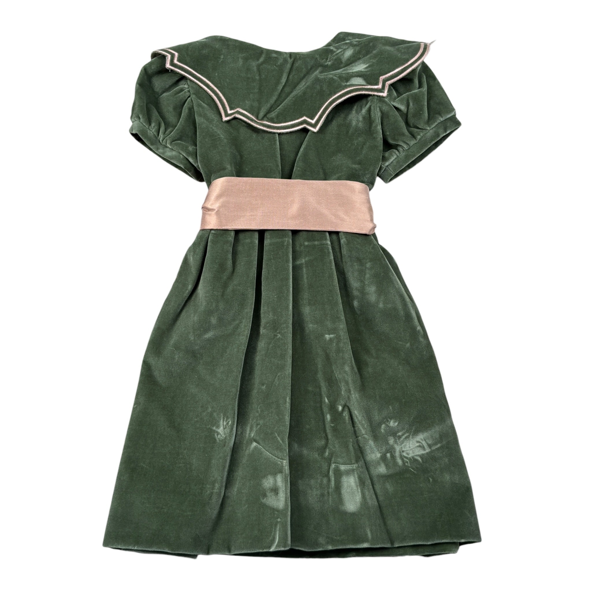 Jesurum Abito Mezza Manica tinta unita In Ciniglia Verde per Neonata ELETTRA VERDE JESURUM 