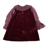 Jesurum Abito Manica Lunga Velata In Velluto Bordeaux per Bambina FENICE BORDEAUX JESURUM 