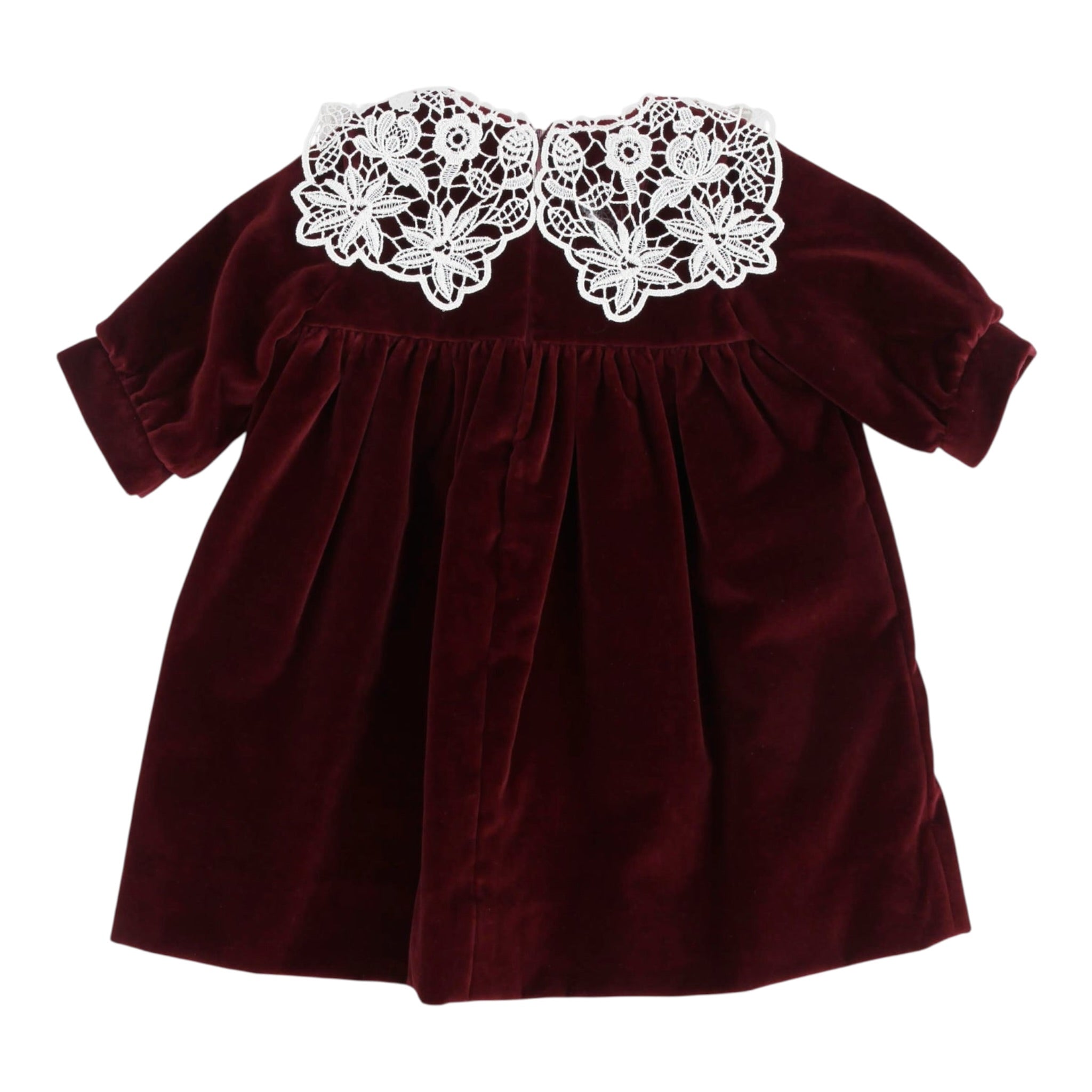 Jesurum Abito Manica Lunga tinta unita Bordeaux per Neonata RUBINO BORDEAUX  