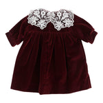 Jesurum Abito Manica Lunga tinta unita Bordeaux per Neonata RUBINO BORDEAUX JESURUM 