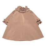Jesvrvm Abito tinta unita con Rouches Beige per Bambina CASSIOPEA BEIGE JESVRVM 