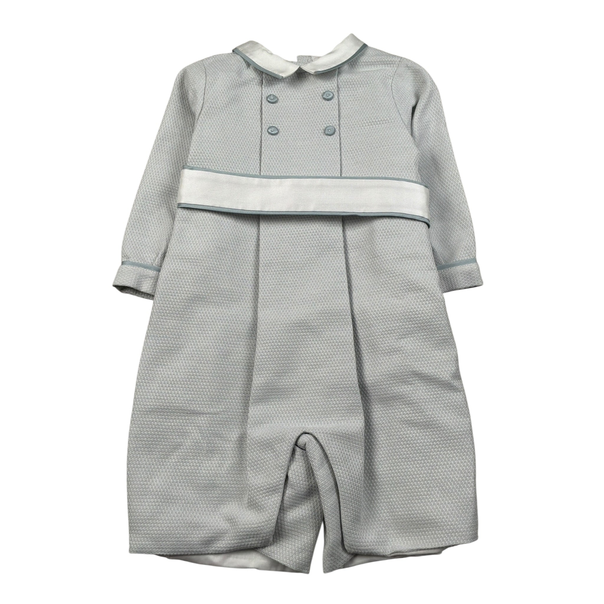 Jesvrvm Tutina Elegante tinta unita Manica Lunga Azzurro per Neonato CBPG03 AZZURRO JESVRVM 