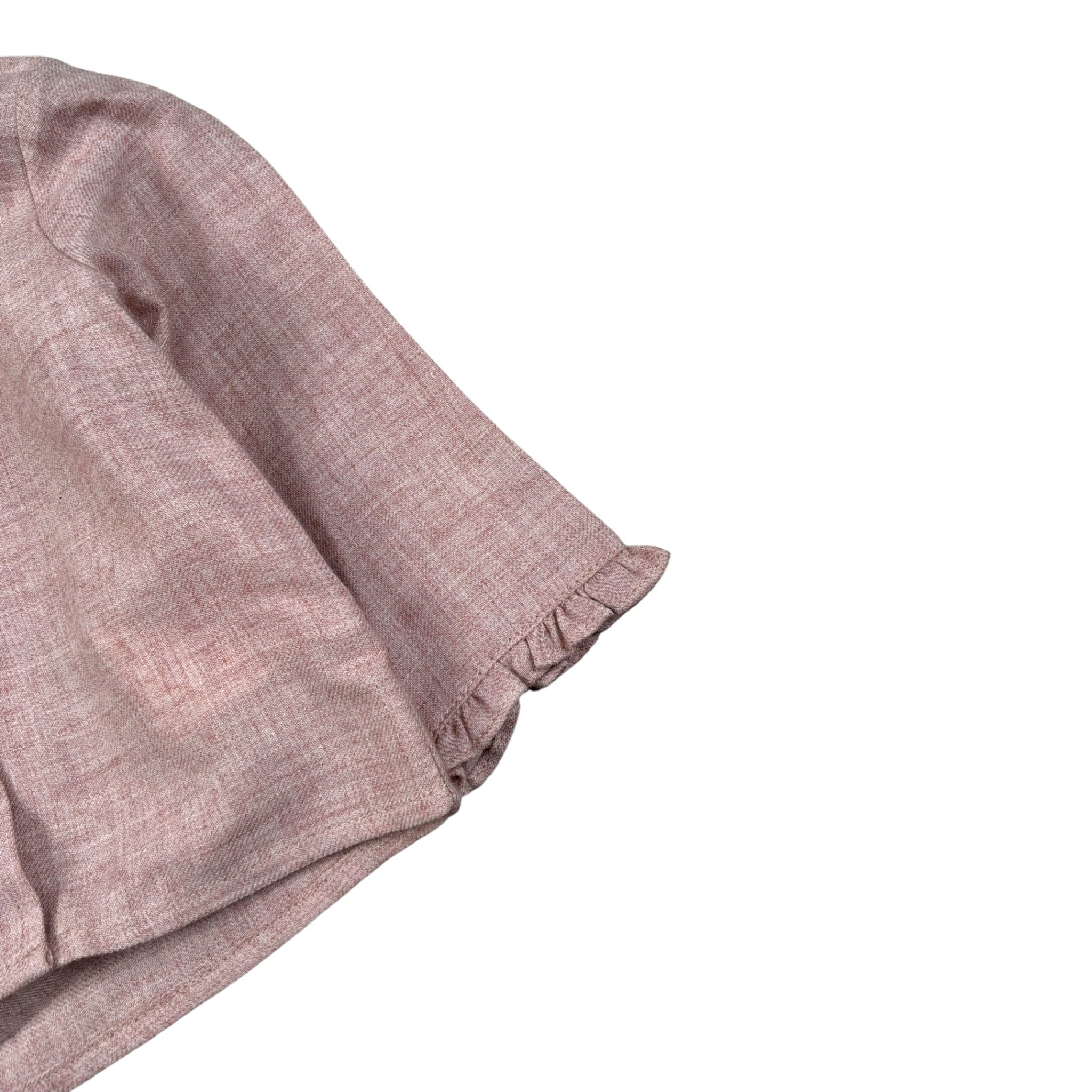 Jesvrvm Camicia tinta unita con Colletto Rosa per Neonata COLOMBA ROSA JESVRVM 