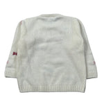 J.O. Milano Maglia Girocollo tinta unita con Ricami Panna per Neonata 563D2 PANNA J.O. MILANO 
