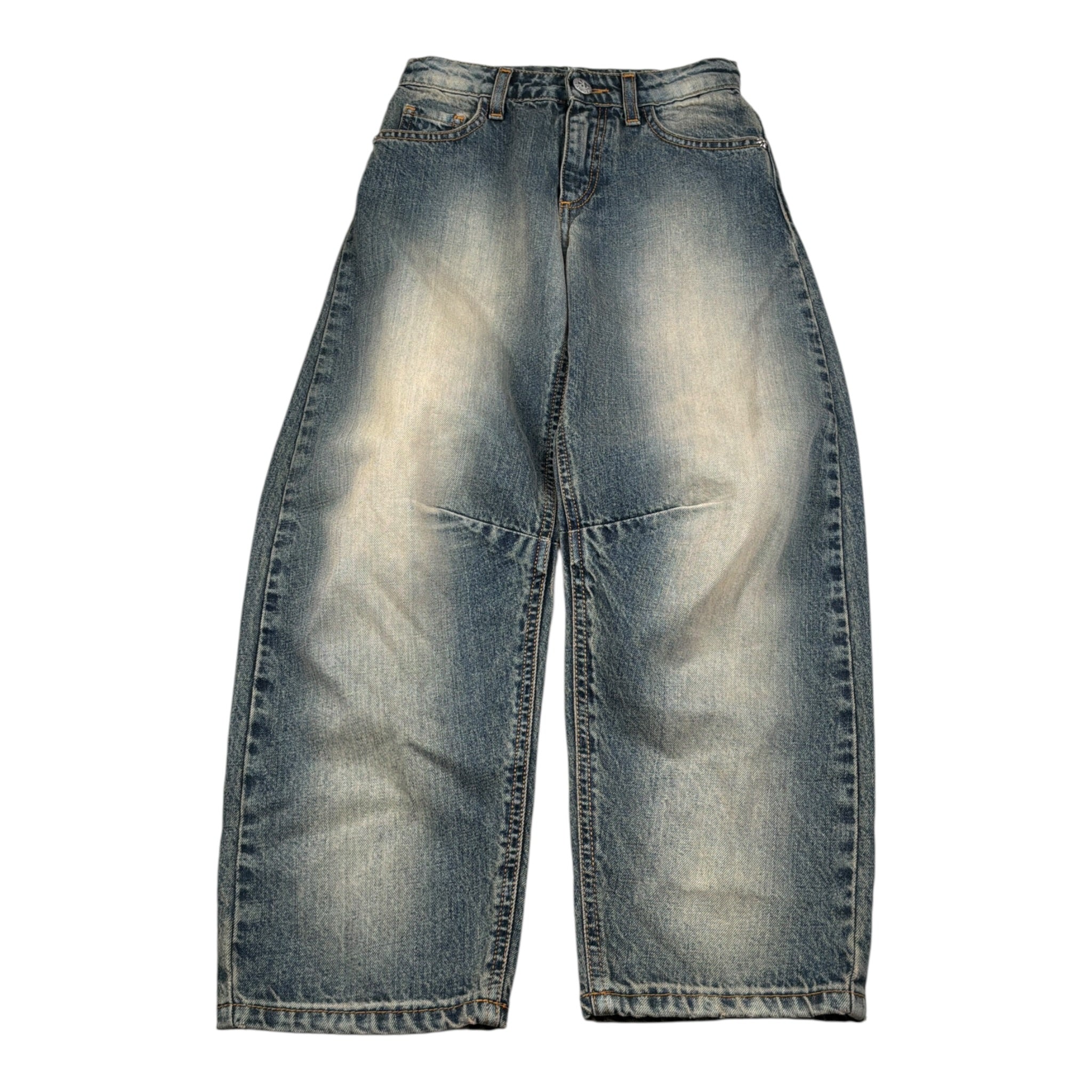 John Richmond Jeans tinta unita con Girovita Regolabile Azzurro per Bambino EBA26150JE AZZURRO JOHN RICHMOND 
