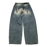 John Richmond Jeans tinta unita con Girovita Regolabile Azzurro per Bambino EBA26150JE AZZURRO JOHN RICHMOND 