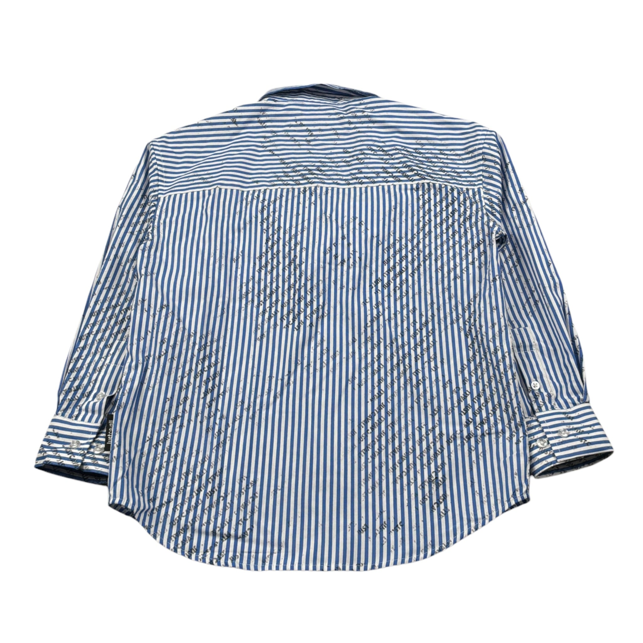 Just Cavalli Camicia Manica Lunga Fantasia A Righe Blu per Bambino JBA26136CA BLU JUST CAVALLI 