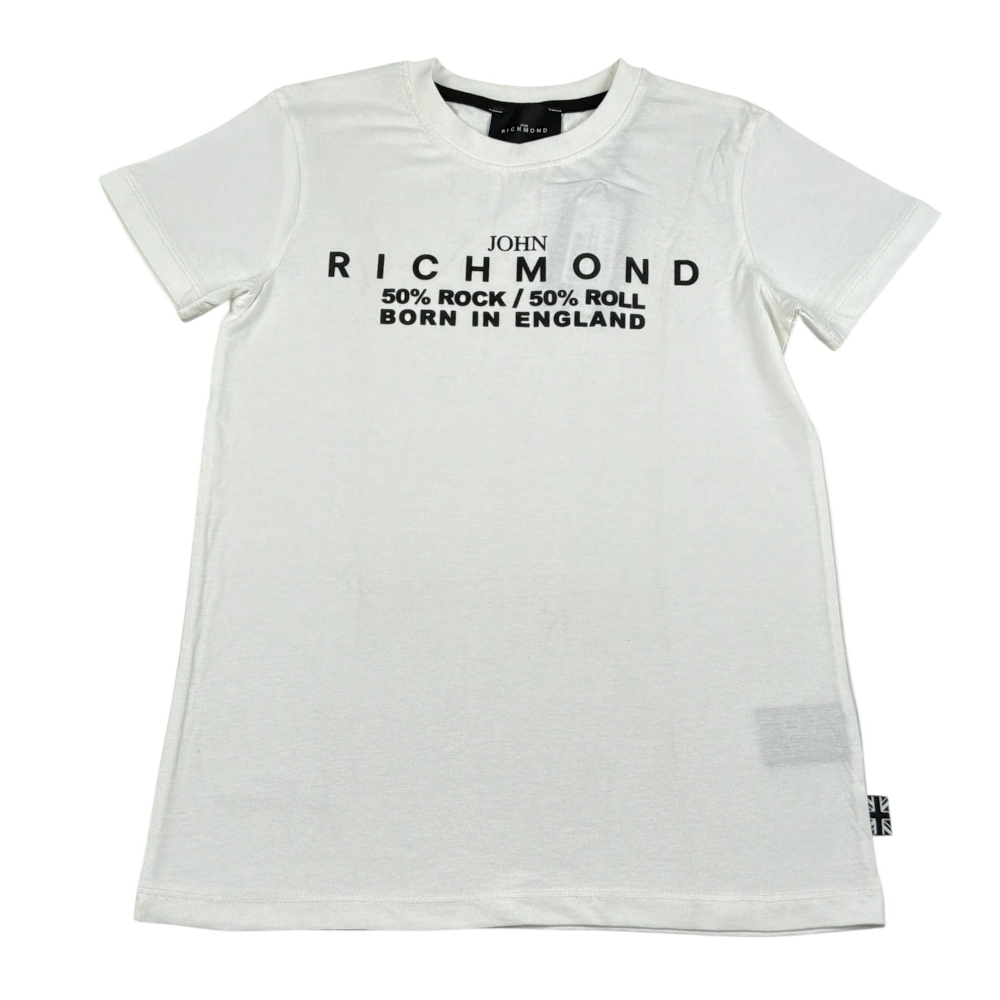 John Richmond T-Shirt tinta unita con Stampa Bianco per Bambino RBA24043TS BIANCO JOHN RICHMOND 