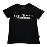 John Richmond T-Shirt tinta unita con Stampa Nero per Neonato RBA24043TSN NERO JOHN RICHMOND 