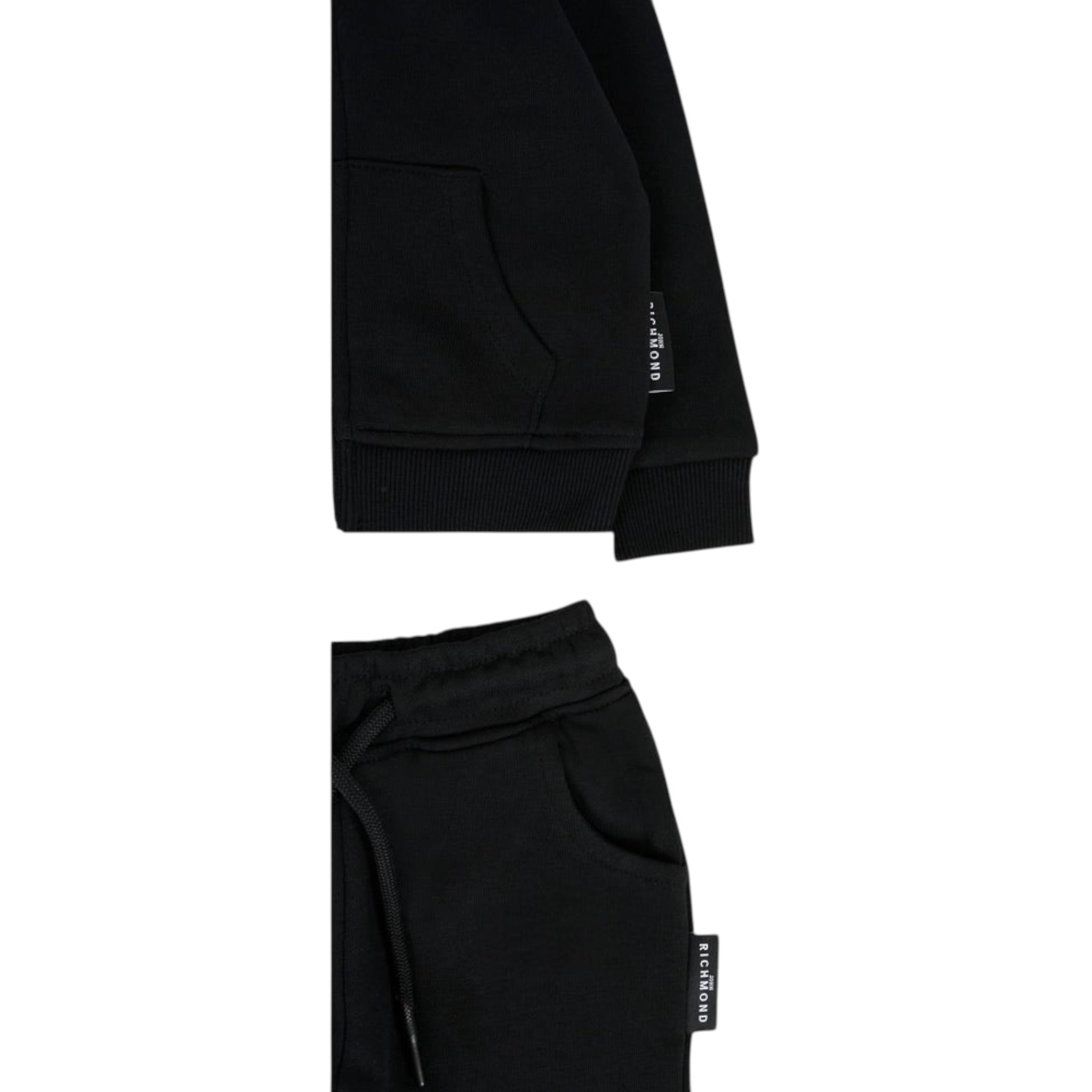 John Richmond Completo 2Pz Felpa-Pantalone Modello Tuta Nero per Bambino RBA25001C NERO JOHN RICHMOND 