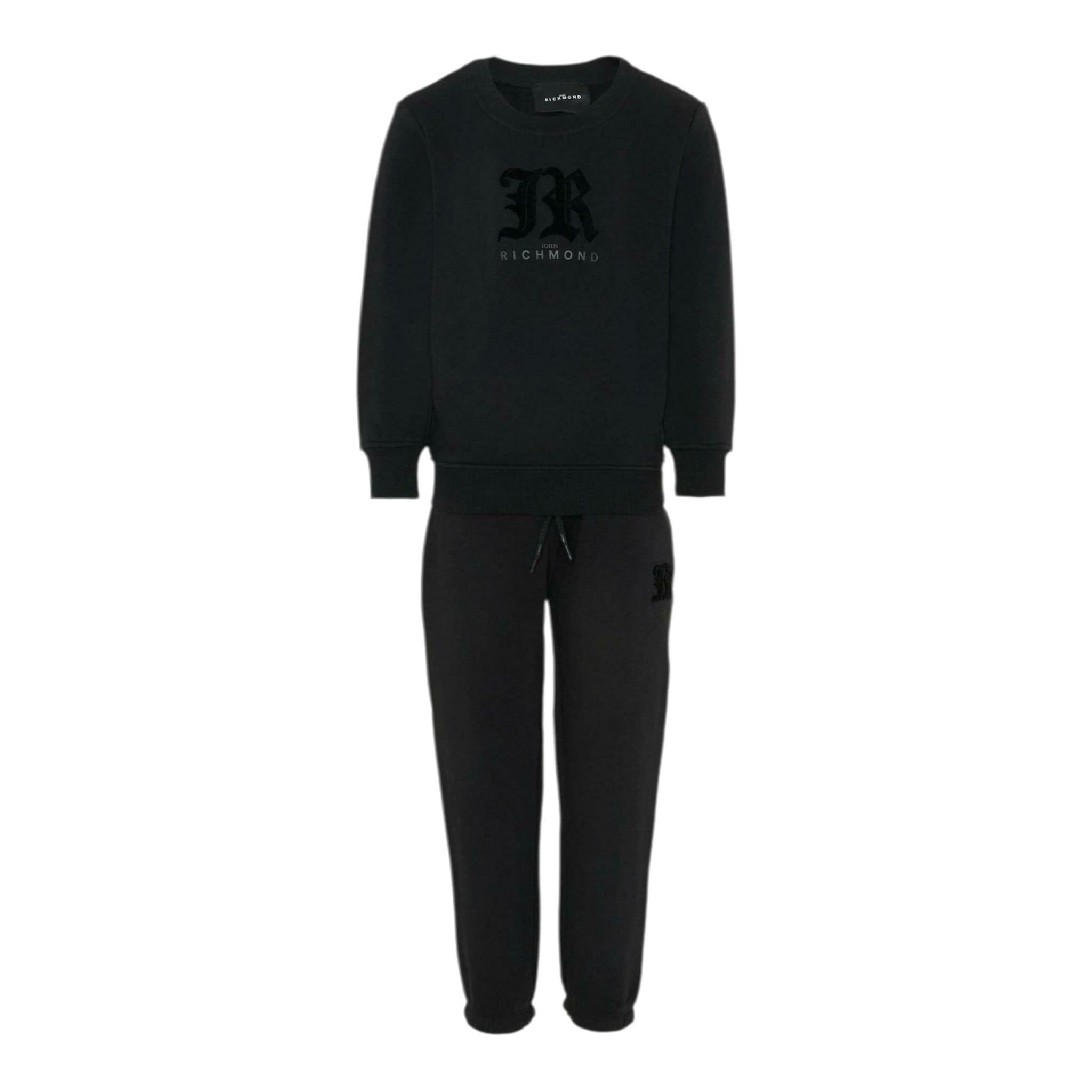 John Richmond Completo 2Pz Felpa-Pantalone tinta unita Nero per Bambino RBA25002CF NERO JOHN RICHMOND 