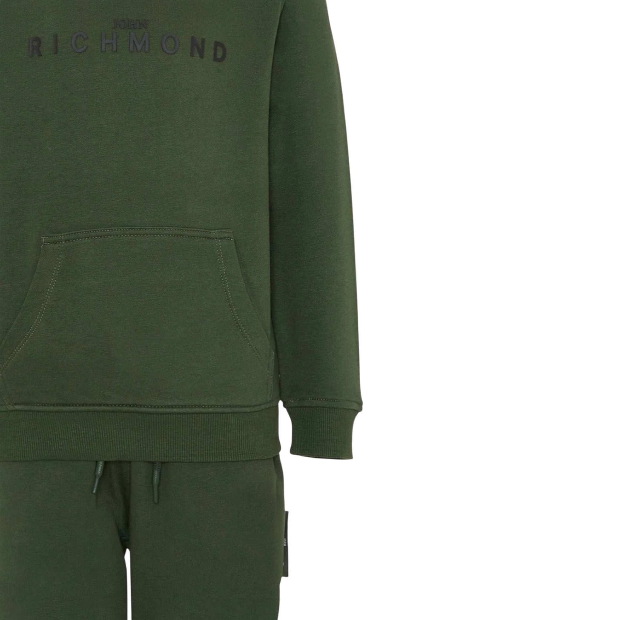 John Richmond Completo 2 Pezzi Felpa-Pantalone tinta unita Verde per Bambino RBA25007CFXXX VERDE JOHN RICHMOND 