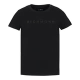 John Richmond T-Shirt Girocollo tinta unita con Logo Nero per Bambino RBA25009TSXX NERO JOHN RICHMOND 