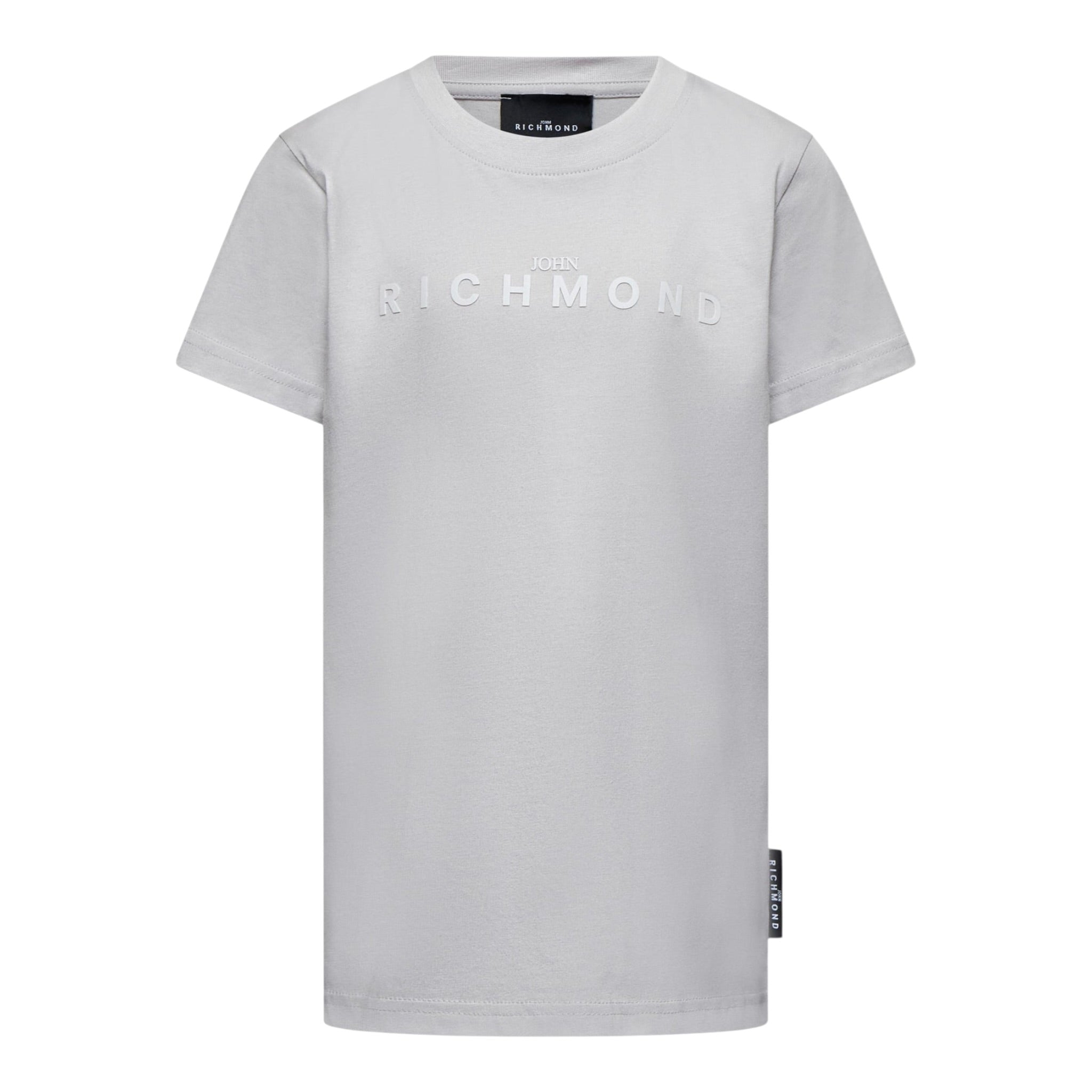 John Richmond T-Shirt Girocollo tinta unita con Logo Grigio per Bambino RBA25009TSXXX GRIGIO JOHN RICHMOND 