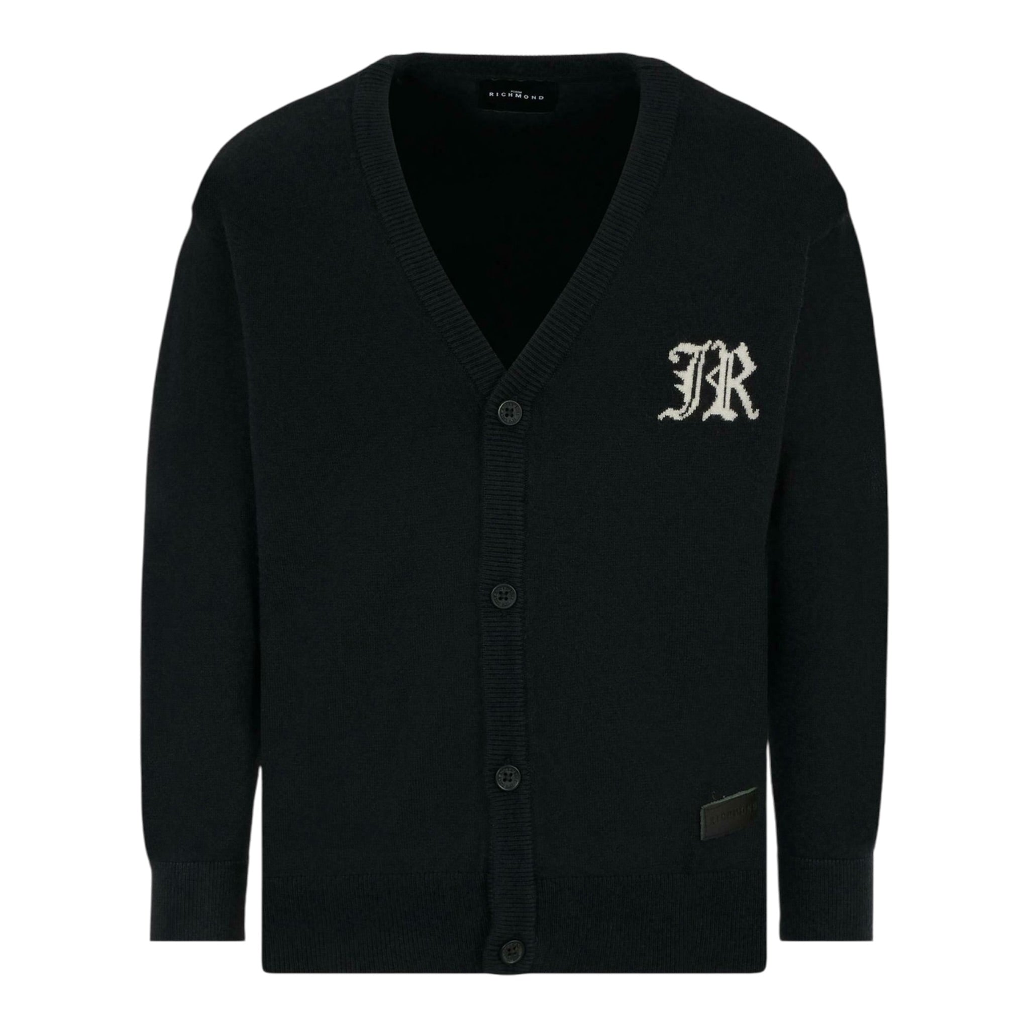 John Richmond Cardigan tinta unita con Ricami Nero per Bambino RBA25012CDX NERO JOHN RICHMOND 
