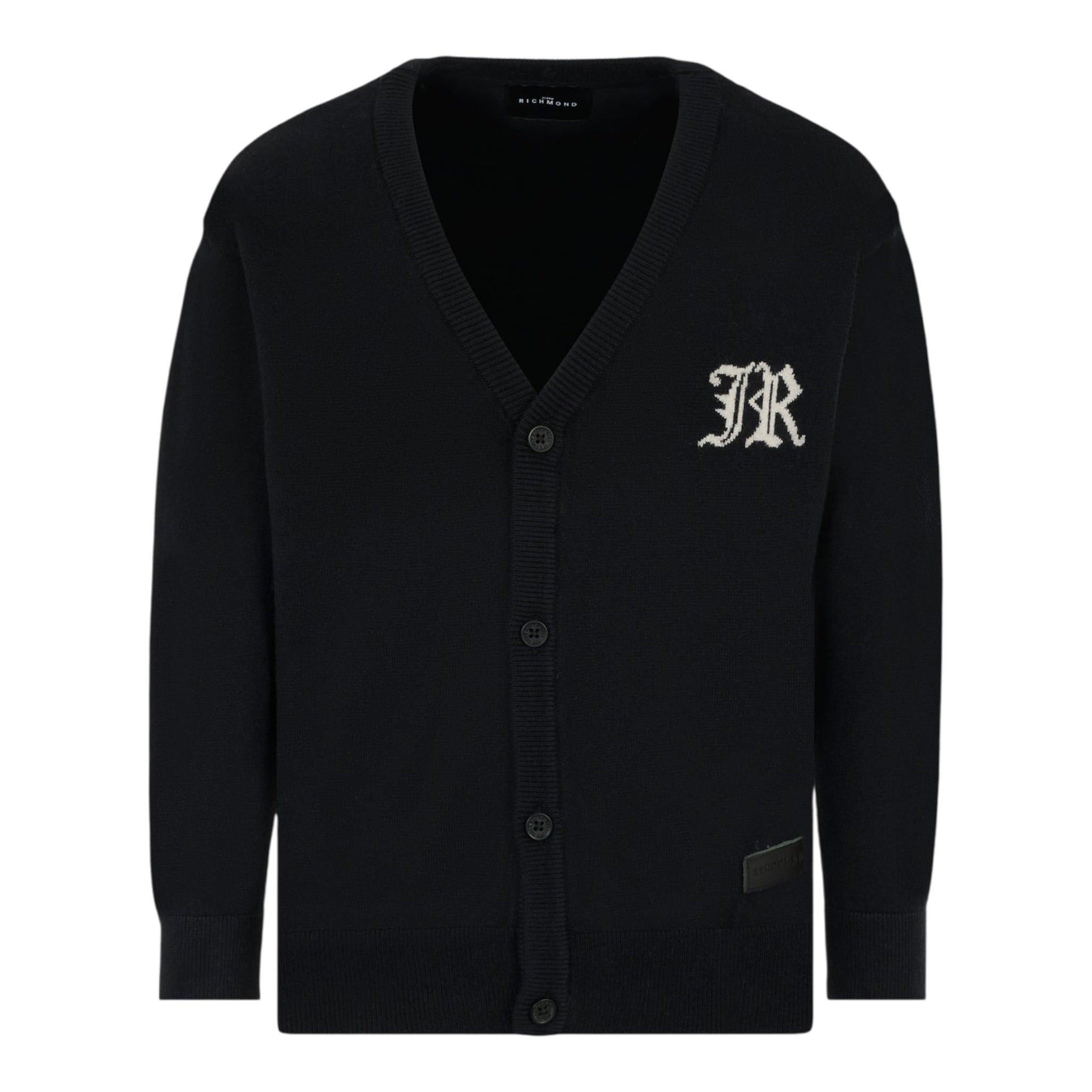 John Richmond Cardigan tinta unita con Ricami Nero per Neonato RBA25012CDXXXN NERO JOHN RICHMOND 