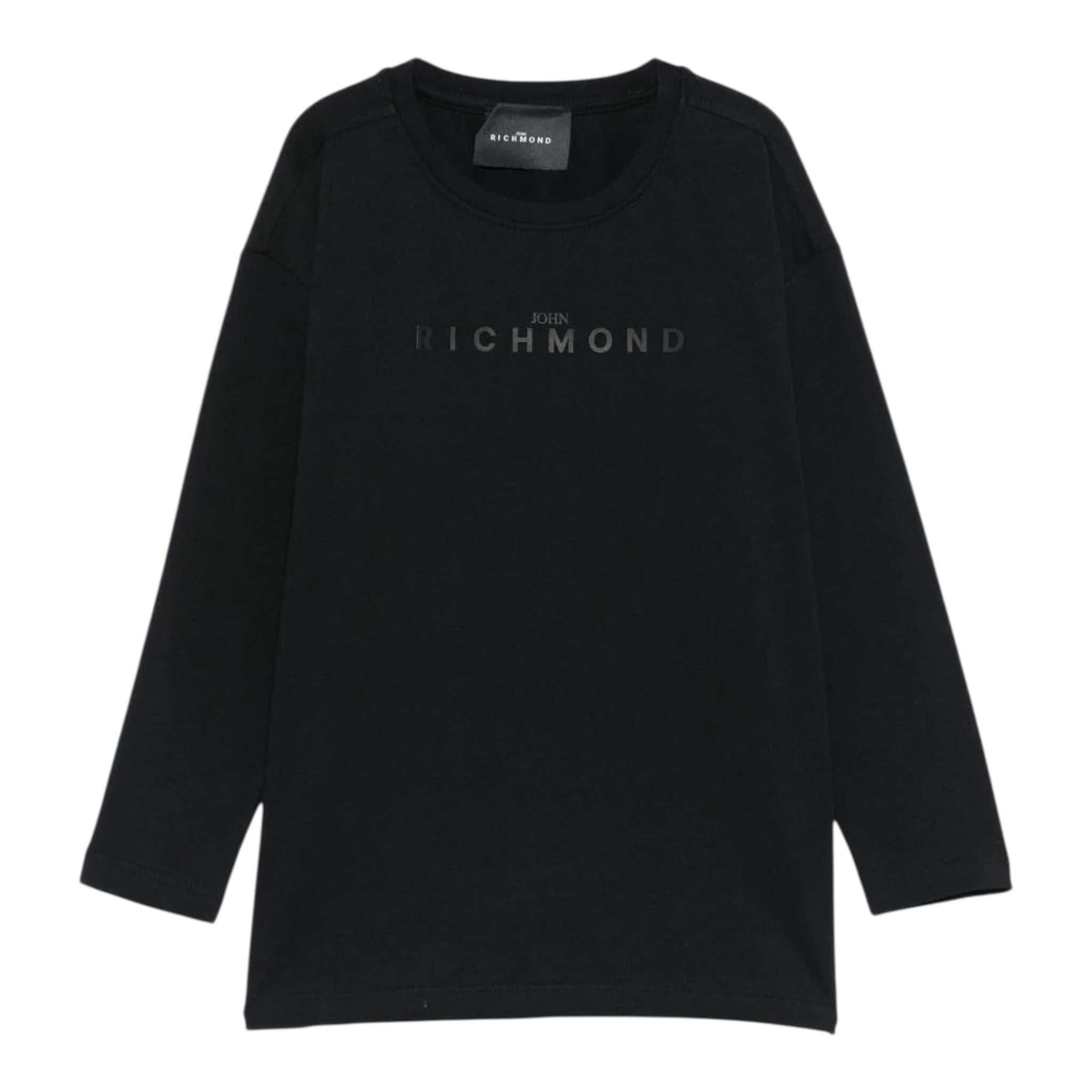 John Richmond Shirt tinta unita con Stampa Nero per Neonato RBA25016TSNXX NERO JOHN RICHMOND 