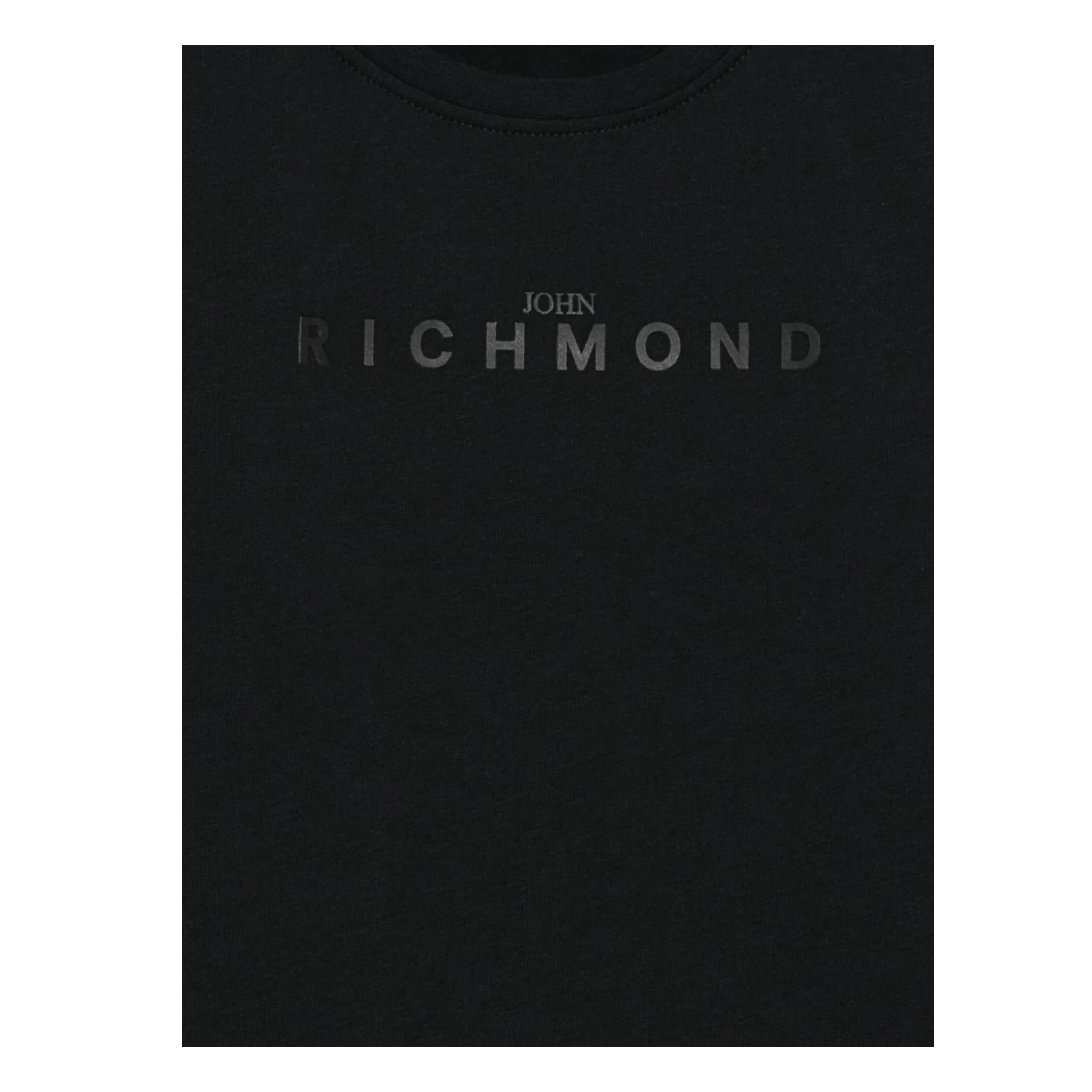 John Richmond Shirt tinta unita con Stampa Nero per Neonato RBA25016TSNXX NERO JOHN RICHMOND 