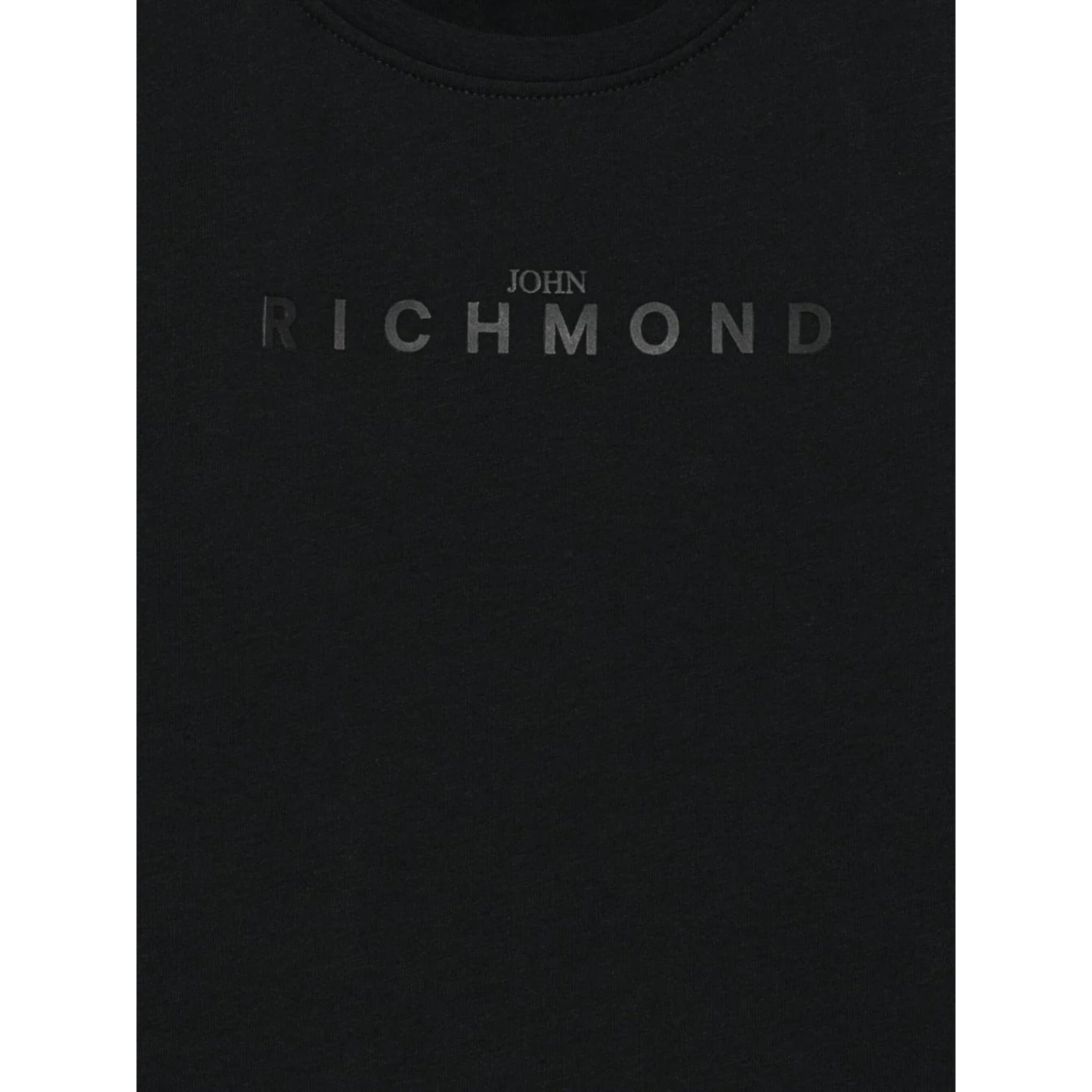 John Richmond Shirt tinta unita con Stampa Nero per Bambino RBA25016TSXXX NERO JOHN RICHMOND 