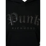 John Richmond Felpa tinta unita con Cappuccio Nero per Bambino RBA25021FEX NERO JOHN RICHMOND 
