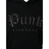 John Richmond Felpa tinta unita con Cappuccio Nero per Bambino RBA25021FEX NERO JOHN RICHMOND 