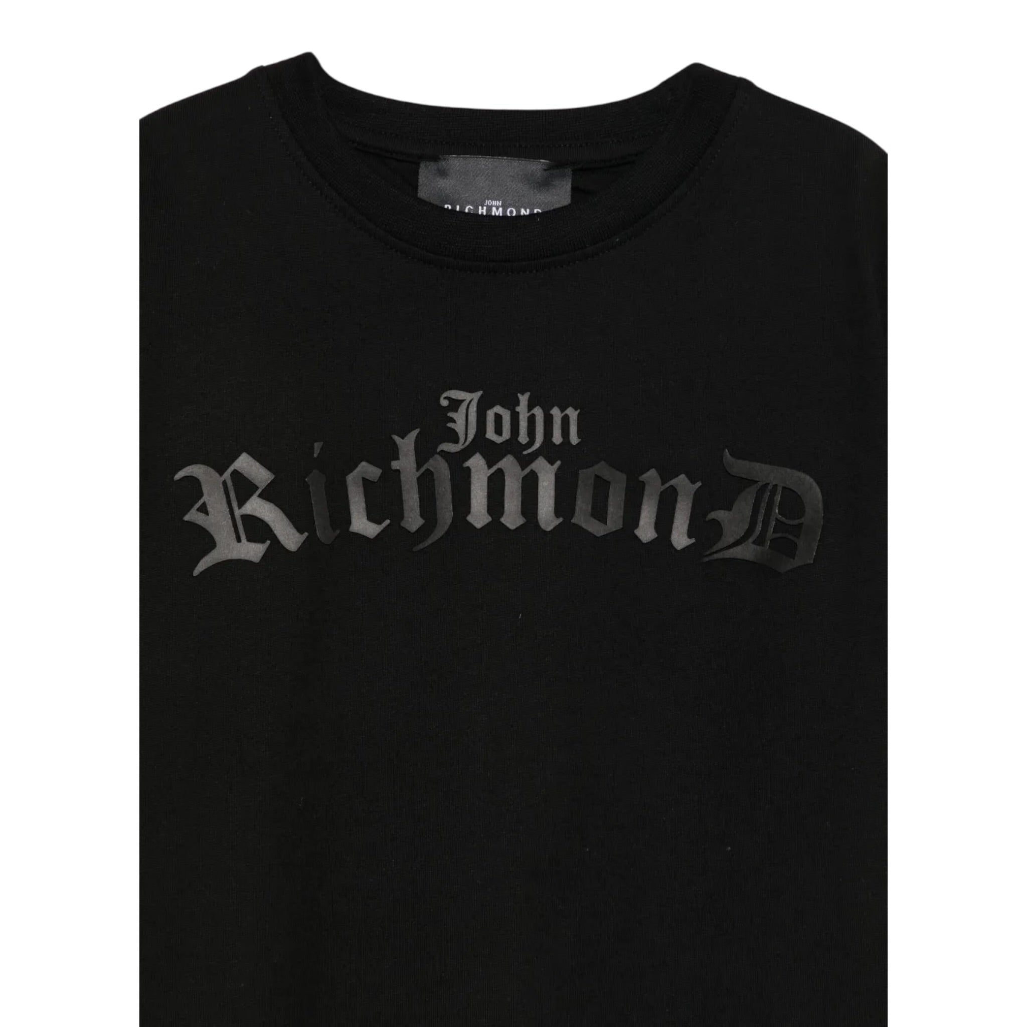 John Richmond T-Shirt tinta unita con Stampa Nero per Neonato RBA25025TS NERO JOHN RICHMOND 