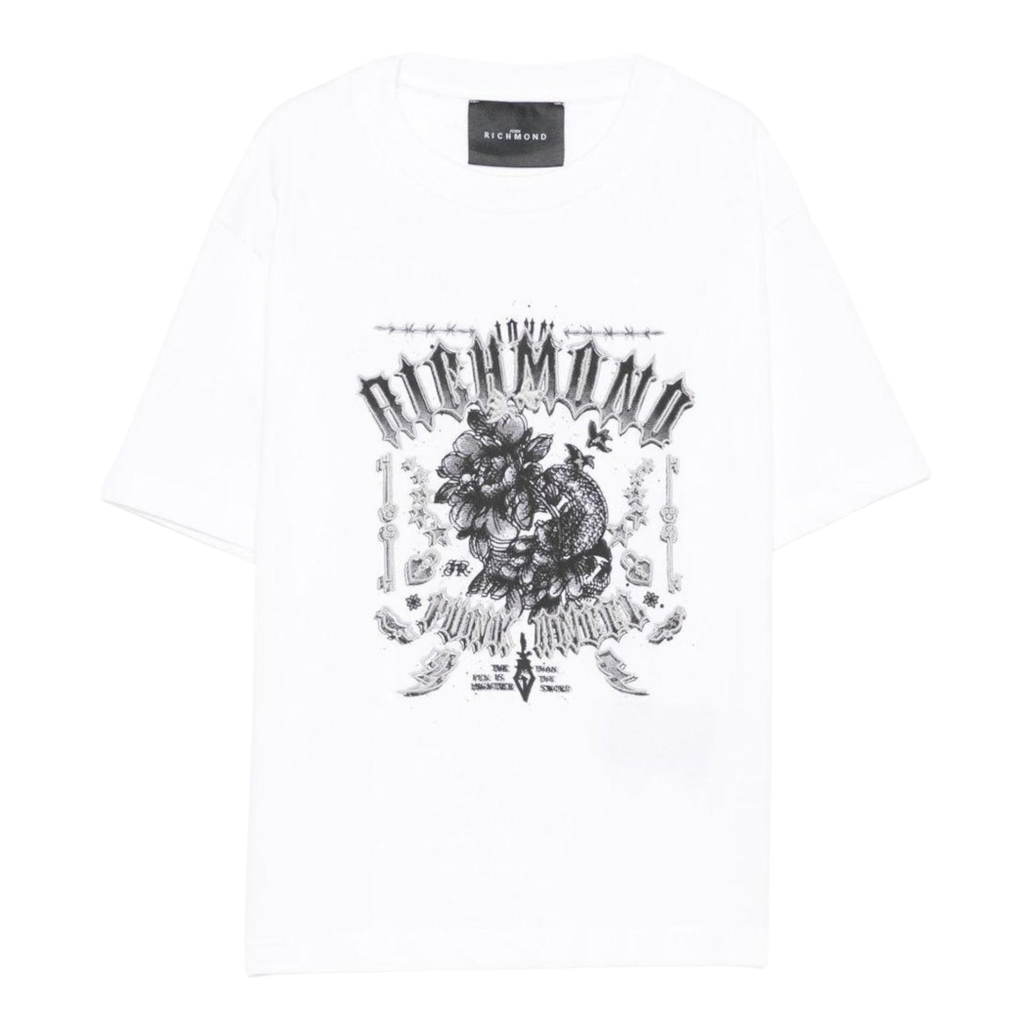 John Richmond T-Shirt tinta unita con Stampa Bianco per Neonato RBA25026TSN BIANCO JOHN RICHMOND 