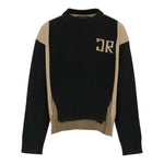 John Richmond Maglia Bicolore con Logo Nero/Beige per Bambina RBA25101MAX NERO/BEIGE JOHN RICHMOND 