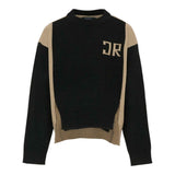 John Richmond Maglia Bicolore con Logo Nero/Beige per Bambina RBA25101MAX NERO/BEIGE JOHN RICHMOND 