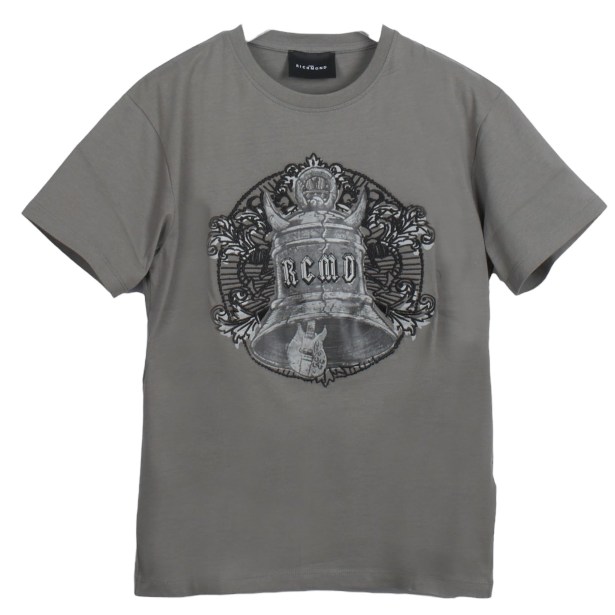 John Richmond T-Shirt tinta unita con Stampa Grigio per Bambino RBA25104TS GRIGIO JOHN RICHMOND 