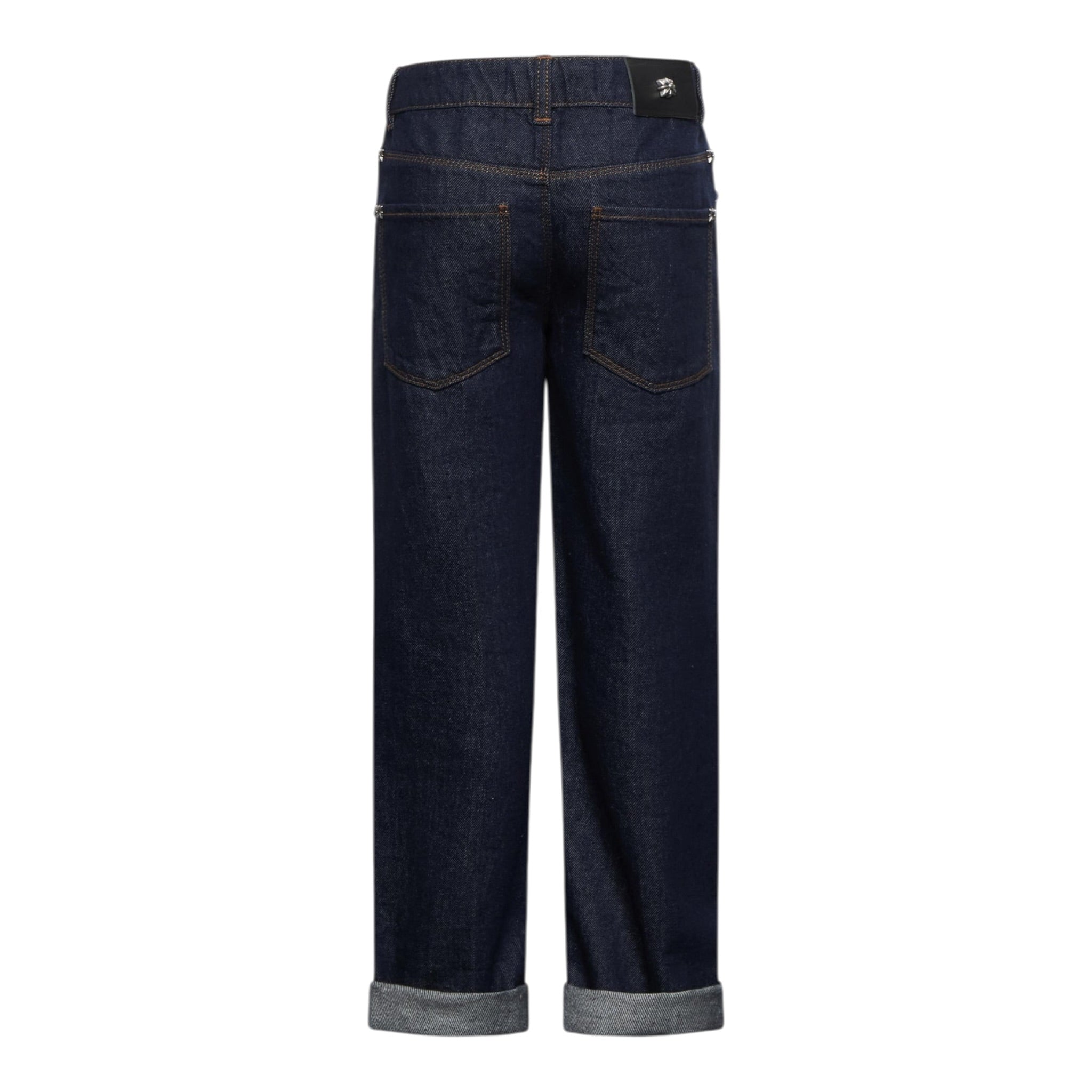 John Richmond Jeans tinta unita con Girovita Regolabile Blu per Bambino RBA25105JEJ BLU JOHN RICHMOND 