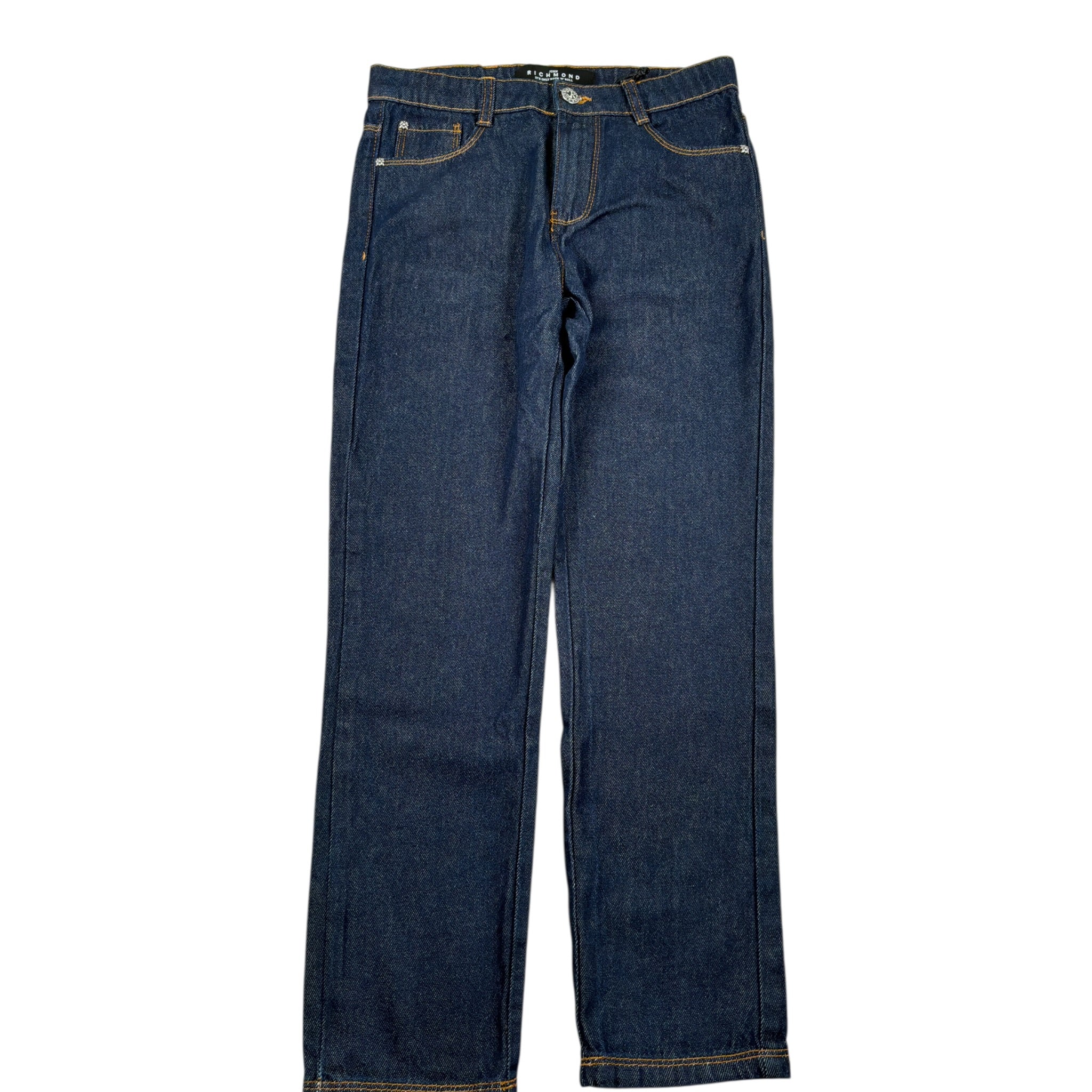 John Richmond Jeans tinta unita con Girovita Regolabile Blu per Bambino RBA25105JEX BLU JOHN RICHMOND 