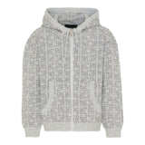 John Richmond Felpa In Maglia con Zip E Cappuccio Grigio per Bambino RBA25111MAX GRIGIO JOHN RICHMOND 
