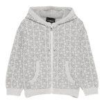 John Richmond Felpa In Maglia con Zip E Cappuccio Grigio per Bambino RBA25111MAXX GRIGIO JOHN RICHMOND 