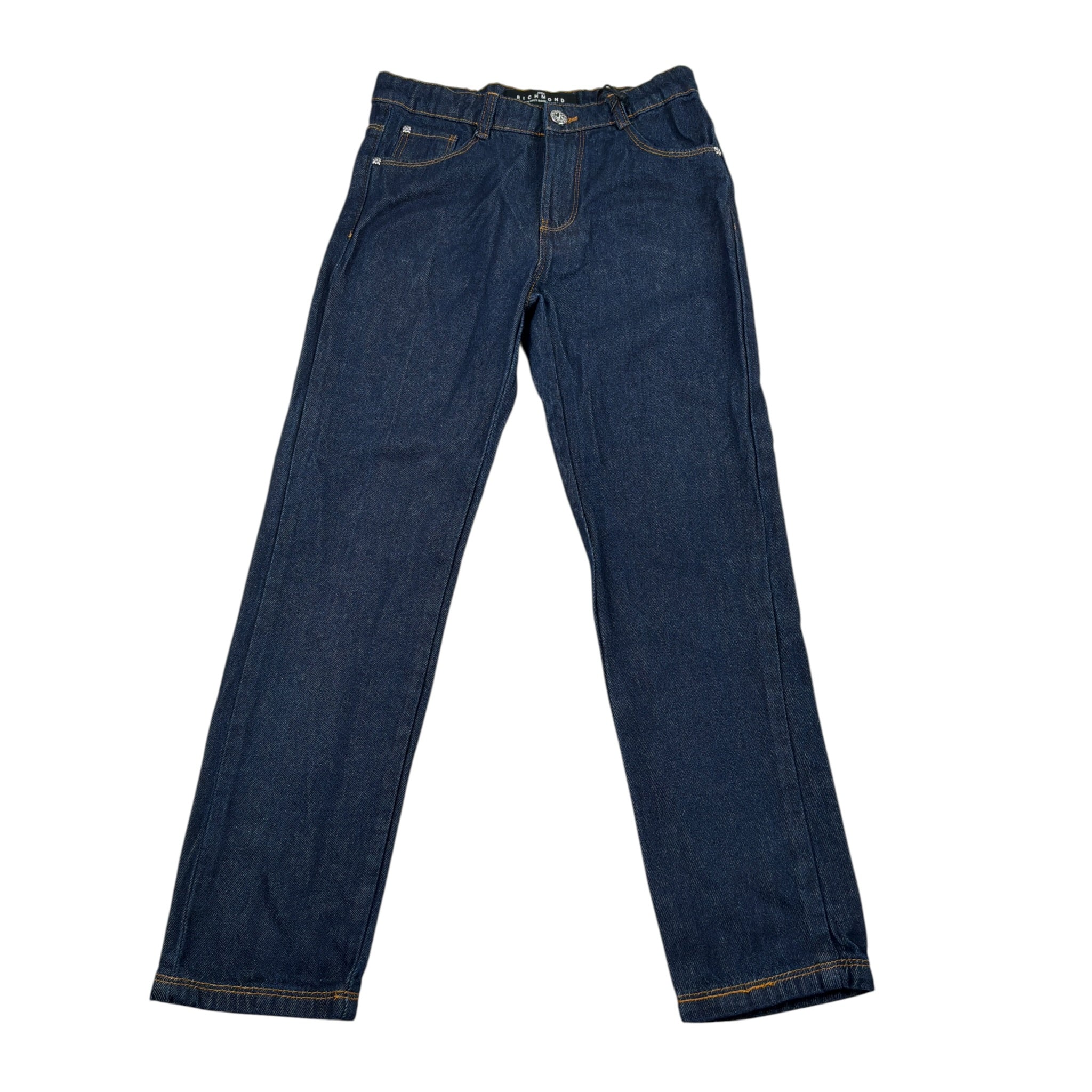 John Richmond Jeans tinta unita con Girovita Regolabile Blu per Bambino RBA2515JE BLU JOHN RICHMOND 