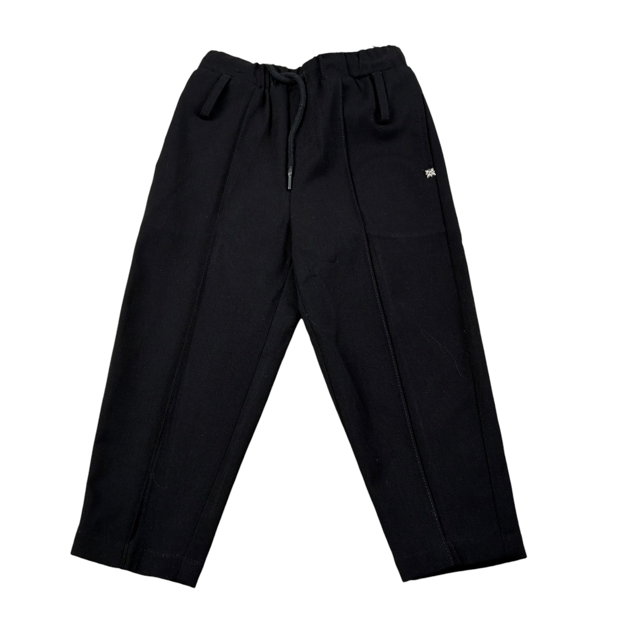 John Richmond Pantalone tinta unita con Logo Nero per Neonato RBA251622PA NERO JOHN RICHMOND 
