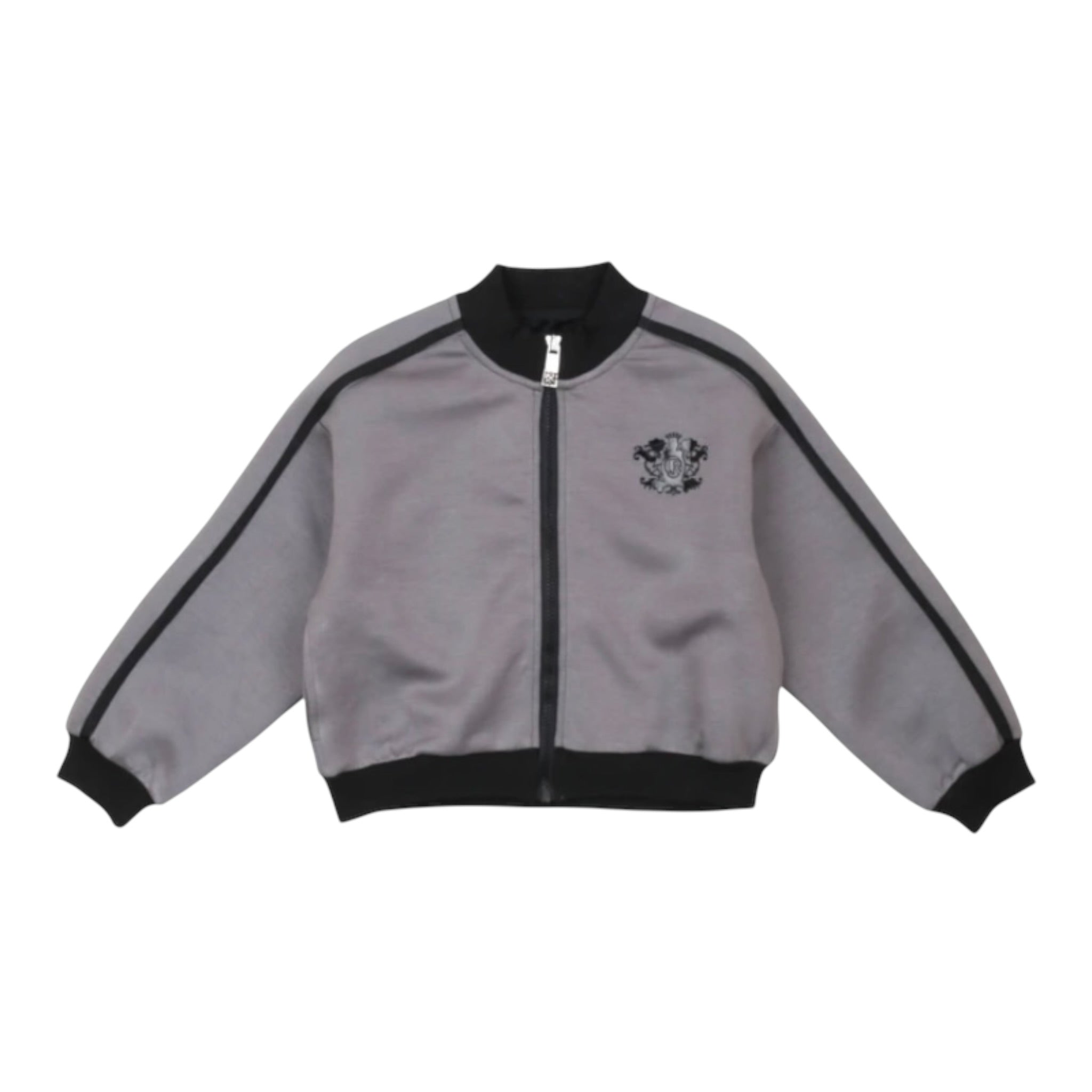 John Richmond Felpa tinta unita con Zip E Logo Grigio per Bambino RBA25232FE GRIGIO JOHN RICHMOND 