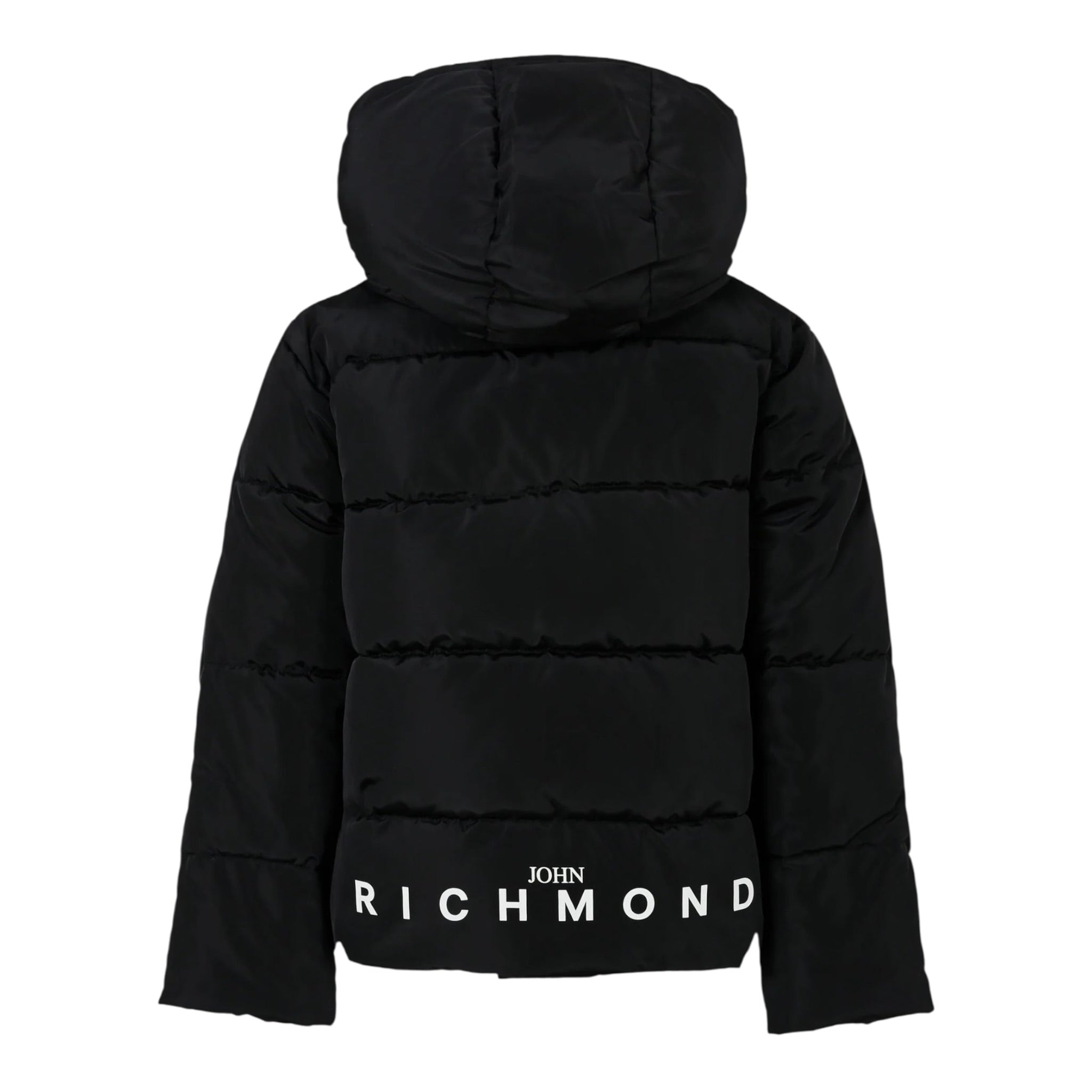 John Richmond Giubbino tinta unita con Zip E Cappuccio Nero per Neonato RBA25233PI NERO JOHN RICHMOND 