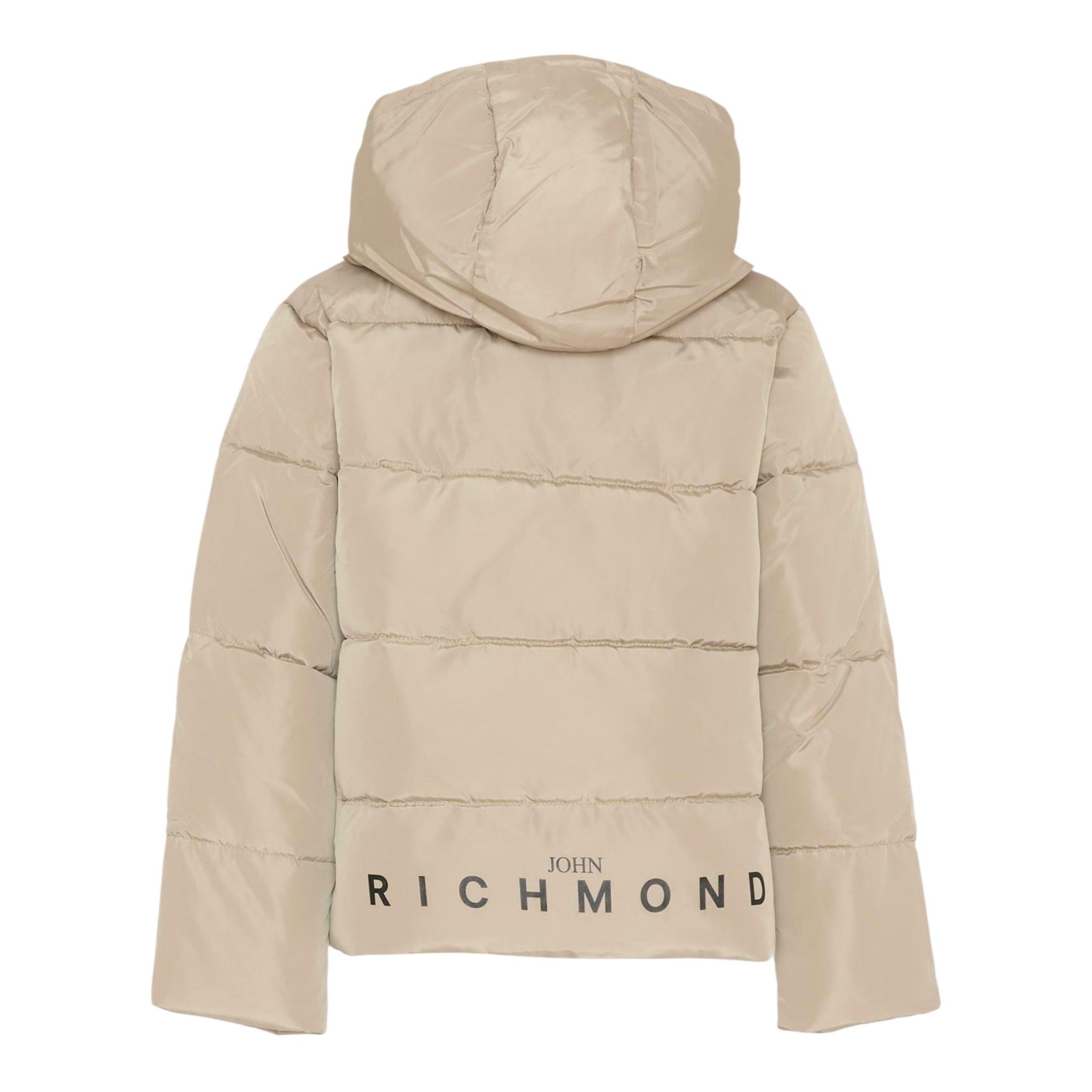 John Richmond Giubbino tinta unita con Zip E Cappuccio Beige per Bambino RBA25233PIX BEIGE JOHN RICHMOND 