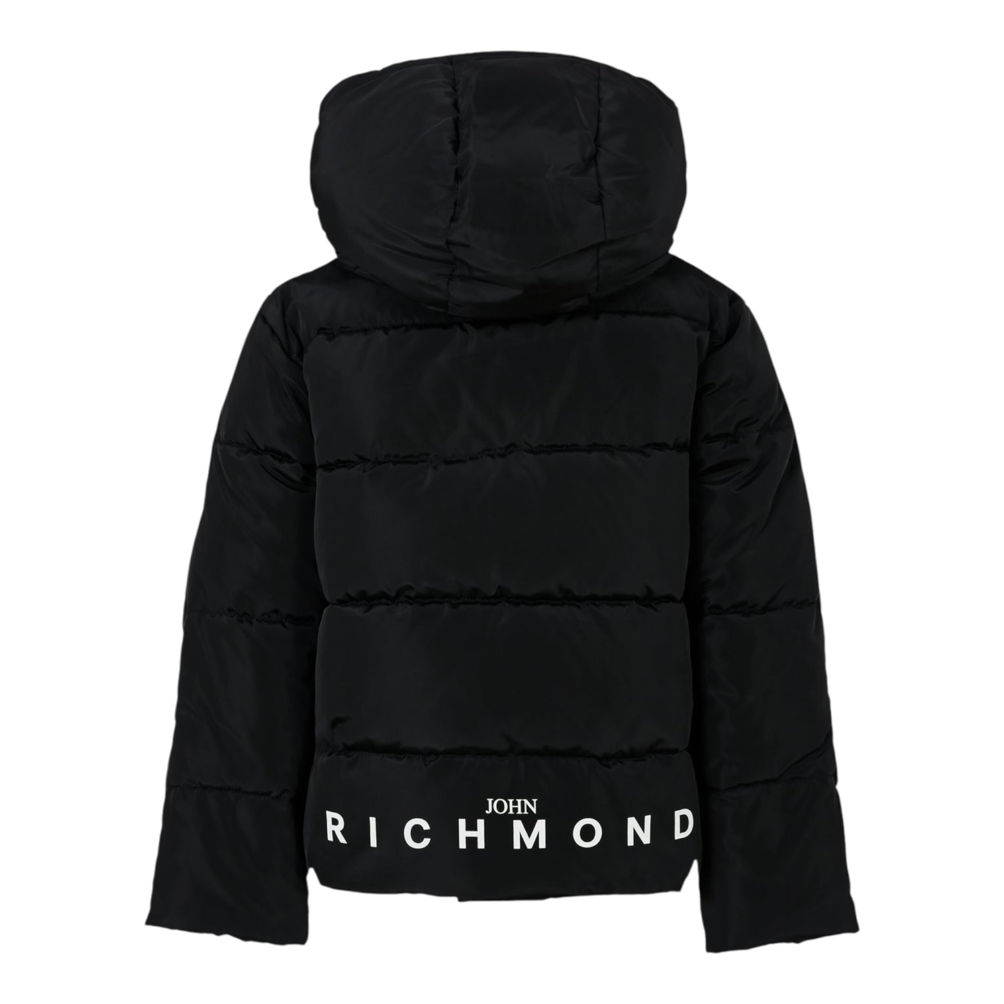 John Richmond Giubbino tinta unita con Zip E Cappuccio Nero per Bambino RBA25233PIXX NERO JOHN RICHMOND 