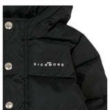 John Richmond Giubbino tinta unita con Zip E Cappuccio Nero per Neonato RBA25233PIXXX NERO JOHN RICHMOND 