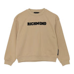 John Richmond Felpa tinta unita Girocollo con Stampa Beige per Neonato RBA25236FENX BEIGE JOHN RICHMOND 