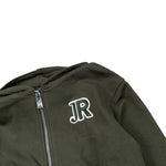 John Richmond Felpa tinta unita con Stampa E Zip Verde per Bambino RBA26001FE VERDE JOHN RICHMOND 