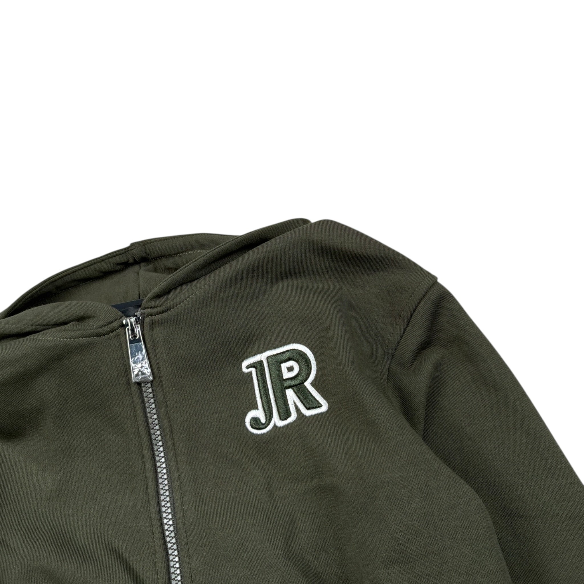 John Richmond Felpa tinta unita con Stampa E Zip Verde per Bambino RBA26001FE VERDE JOHN RICHMOND 