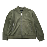 John Richmond Felpa tinta unita con Zip E Stampa Verde per Bambino RBA26033FE VERDE JOHN RICHMOND 